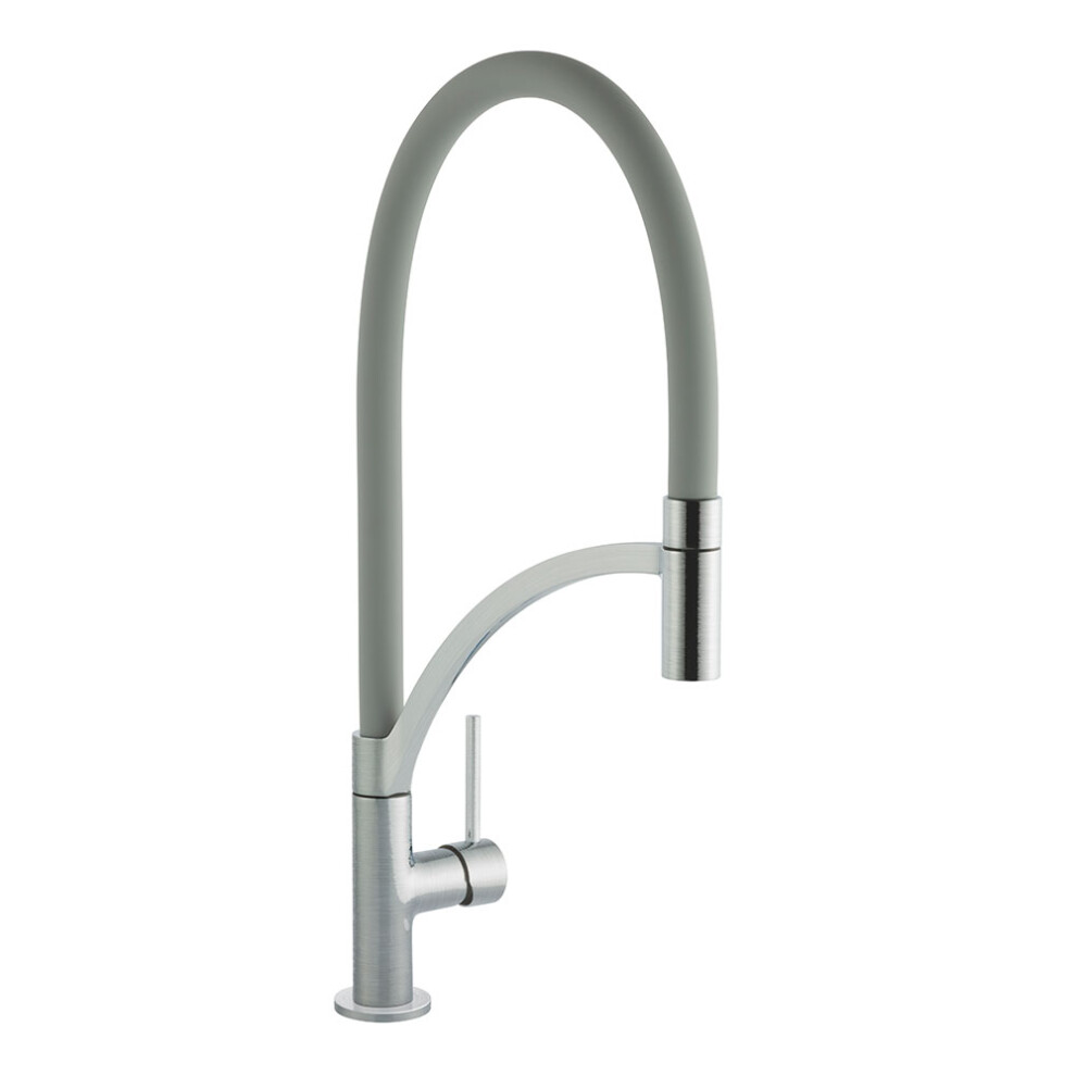 Cookology Giglio Pull Out Tap - Single Lever Kitchen Tap (Brushed Graphite Grey)
