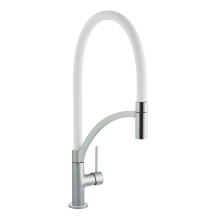 Cookology Giglio Pull Out Tap - Single Lever Kitchen Tap (Brushed White)