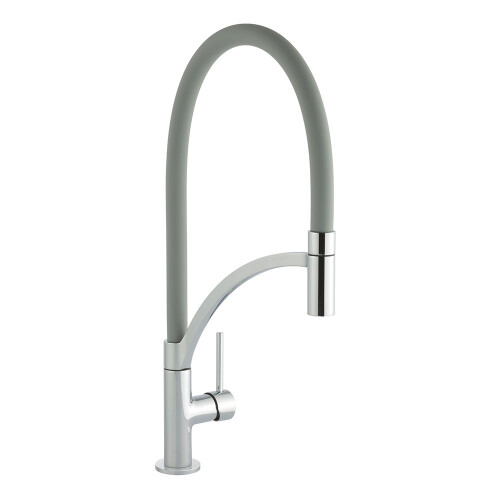 Cookology Cookology Giglio Pull Out Kitchen Tap – Single Lever (Chrome Graphite Grey)