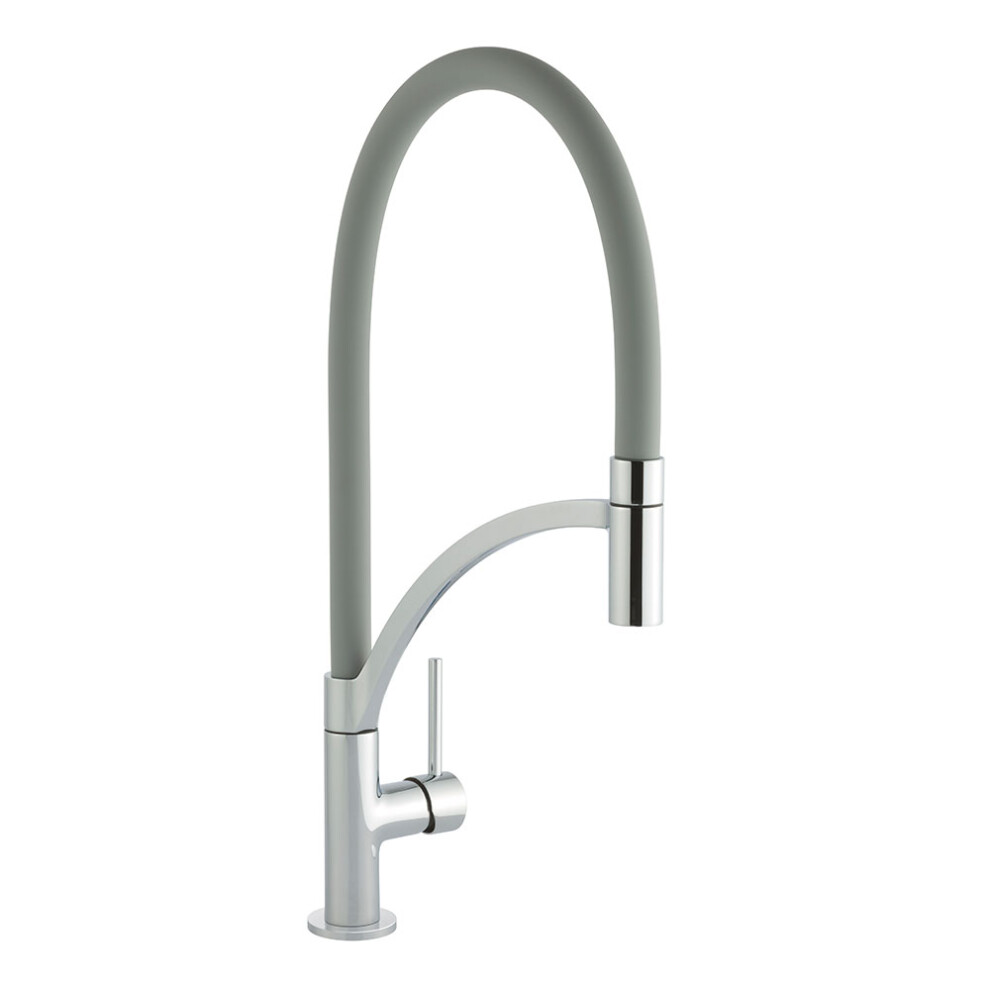 Cookology Giglio Pull Out Kitchen Tap – Single Lever (Chrome Graphite Grey)