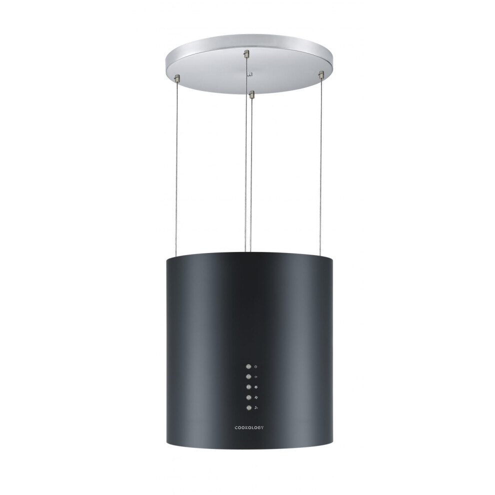 Cookology Ceiling Wire Hung Island Cooker Hood Extractor Fan (Black)