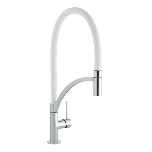 Cookology Cookology Giglio Pull Out Kitchen Tap – Single Lever (Chrome White)