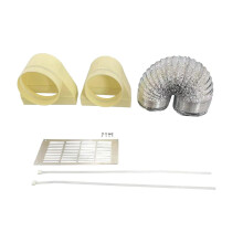 Cookology IDK2M800 Internal Recirculation Ducting Kit for Kitchen Extractor Fans with 150mm 2 Metre Ventilation Pipe