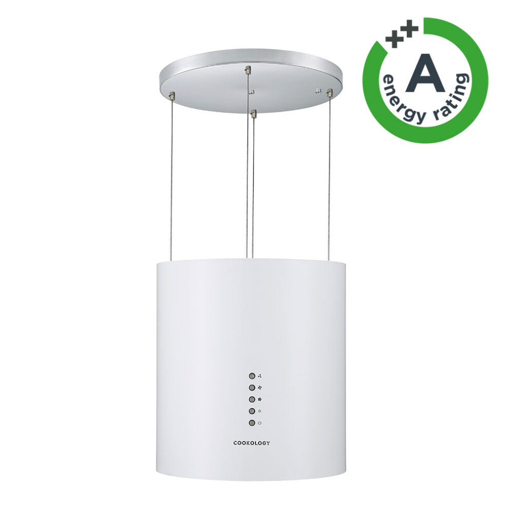 Cookology Ceiling Wire Hung Island Cooker Hood Extractor Fan (White)