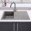 Cookology Cookology Pisa Granite Composite Kitchen Sink and Drainer - Grey 3