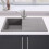 Cookology Cookology Pisa Granite Composite Kitchen Sink and Drainer - Grey 5