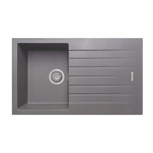 Cookology Cookology Pisa Granite Composite Kitchen Sink and Drainer - Grey 1