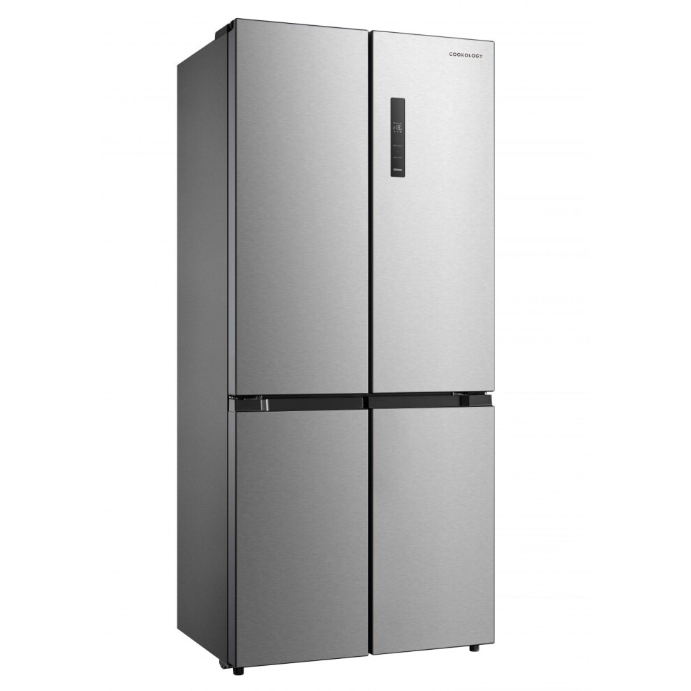 Cookology QUAT515IX 515L Four Door Fridge Freezer, American Style, Frost Free, LED Touch Temp Control, Low Noise - Inox