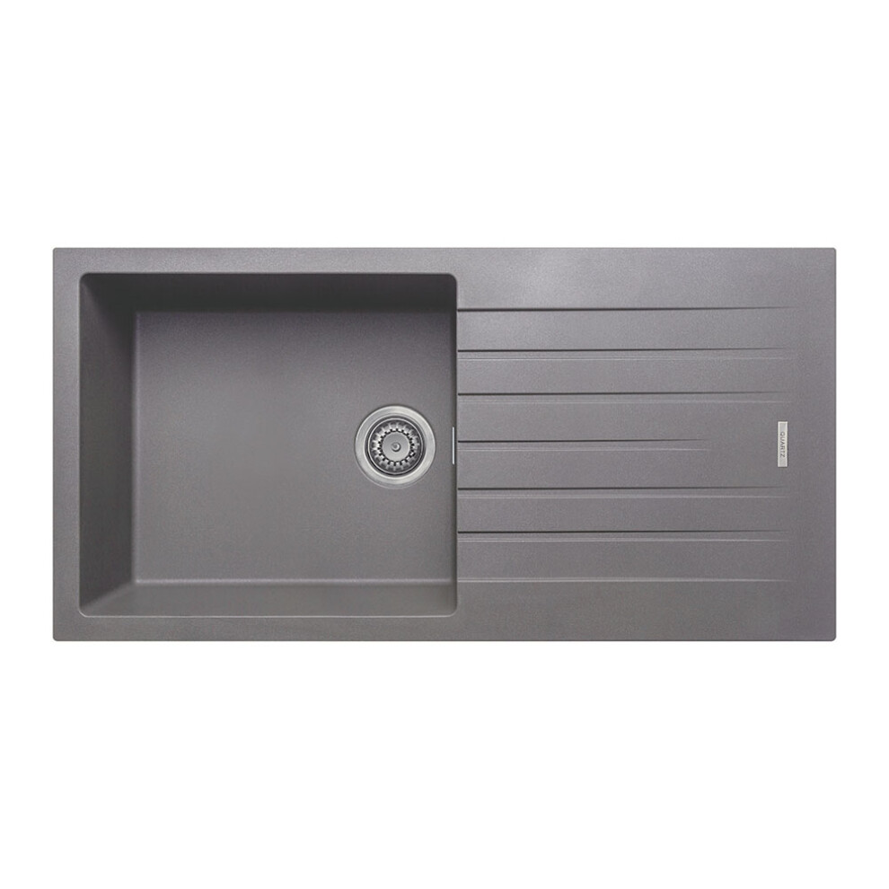 Cookology Sienna Granite Composite Kitchen Sink and Drainer - Grey