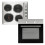 Cookology Cookology Oven & Hob Bundle - 60cm Built In Electric Static Oven with Solid Plate Hob 1