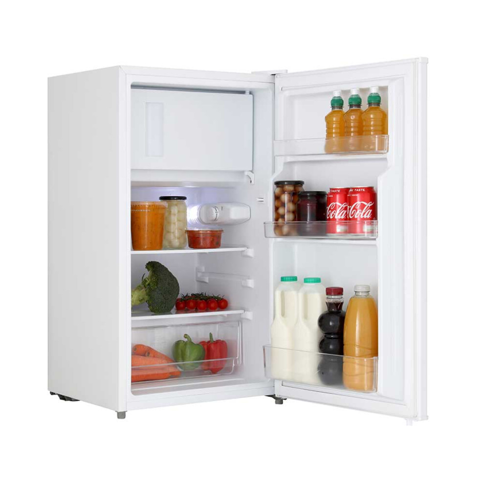 Cookology UCIB80 Under Counter Freestanding Fridge in White - 80 Litre Capacity - Adjustable Temperature Control & Legs - Reversible Door and Ice Box