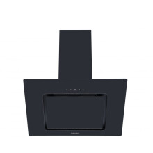 Cookology VER705BK/A++ 70cm Black Angled Glass Chimney Cooker Hood | Touch Controls