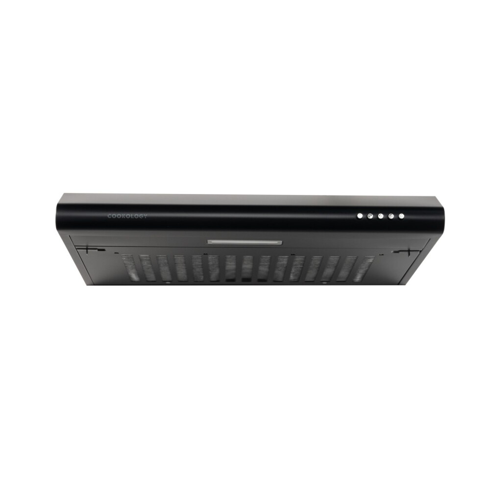 Cookology VISOR600BK 60cm Visor Cooker Hood | Kitchen Extractor Fan in Black