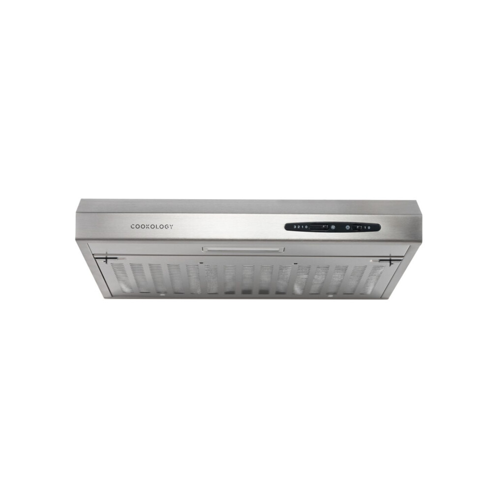 Cookology Visor Cooker Hood | 50cm Wall Mounted Kitchen Extractor Fan in Stainless Steel