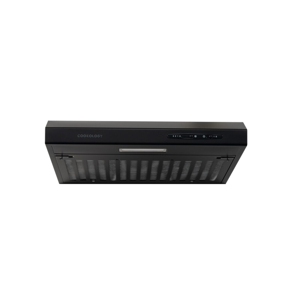 Cookology Wall Mounted Kitchen Visor Cooker Hood | 50cm Extractor Fan in Stylish Black