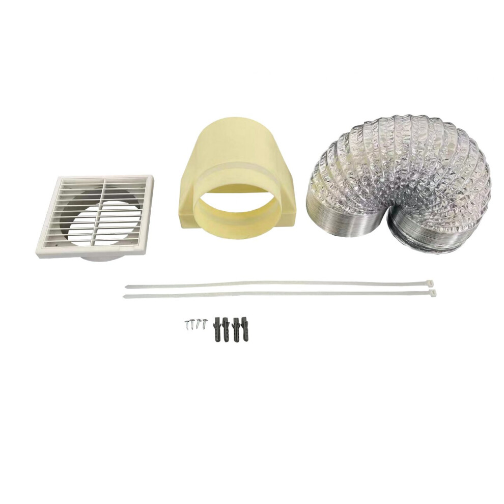 Cookology EXDK2M800 Ducting Kit for Kitchen Extractor Fans,150mm 2 Metre Ventilation Pipe and Air Vent