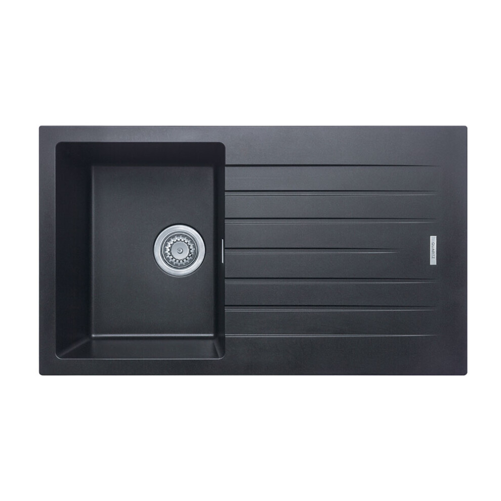 Cookology PISA/BK Pisa Granite Composite Kitchen Sink and Drainer – Black