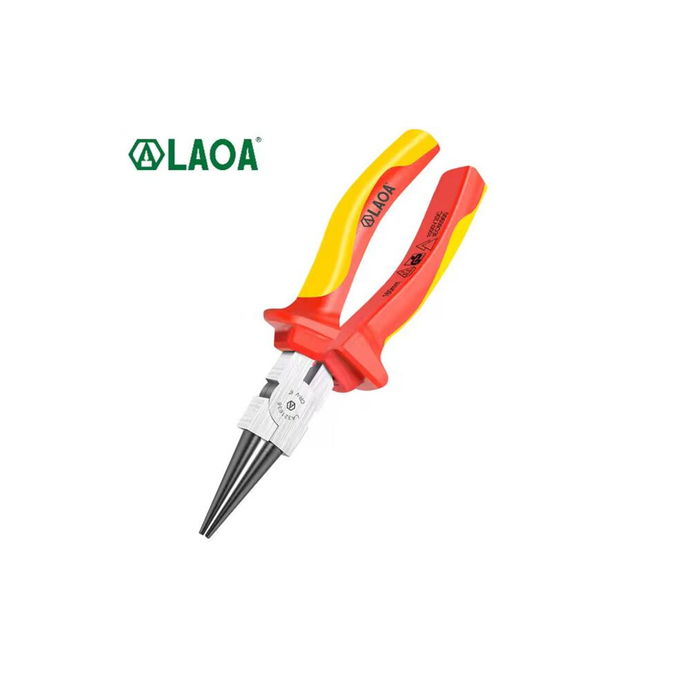 Laoa La321636, 1000V Vde Long Round Nose Pliers 1000V Size 165 Mm, Soft Grip 6920246640270