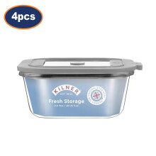 Kilner Fresh Storage Container 800ml Glass Airtight Leakproof Food Leftovers 2pc