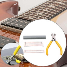 (Bent Guards, One size) Guitar Fret Plier End Nippers End Cutting Plier Durable Bridge Pin Plier Guitar Bass String Cutter for DIY Guitar Accessories