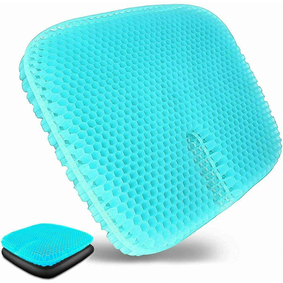 Kikidex (As Show, One Size) Orthopaedic Gel Seat Cushion Pain Pressure Relief Office Car Wheelchair Home Pad