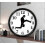 (black, One size) Inspired Silly Walk Wall Clock Creative Silent Mute Clock Wall Art 3