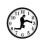 (black, One size) Inspired Silly Walk Wall Clock Creative Silent Mute Clock Wall Art 2