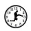 (black, One size) Inspired Silly Walk Wall Clock Creative Silent Mute Clock Wall Art 1
