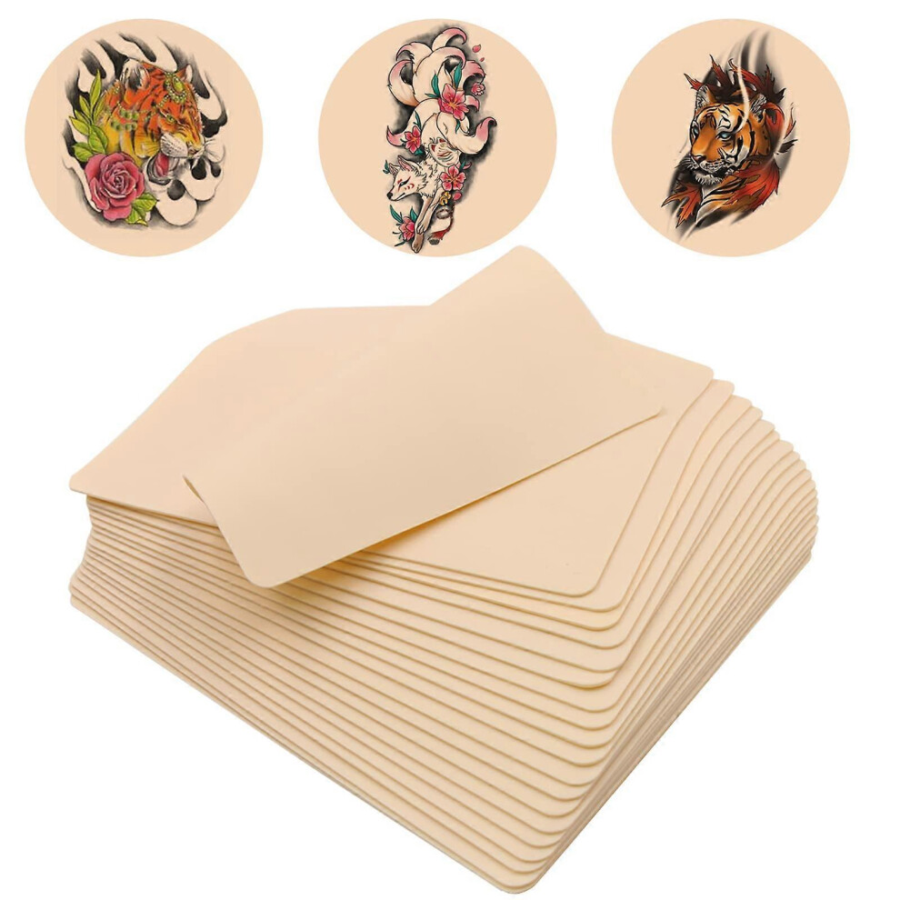 Kikidex (As Show, One Size) Tattoo Fake Skin - Double Sides 12 Sheets 8X6 Blank Tattoo Practice Skin Fake Skin For Tattoo