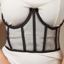 (As show, One size) Lace Corset Wide Waist Belt Lace up Tied Dress Belts Decorative Waist Band