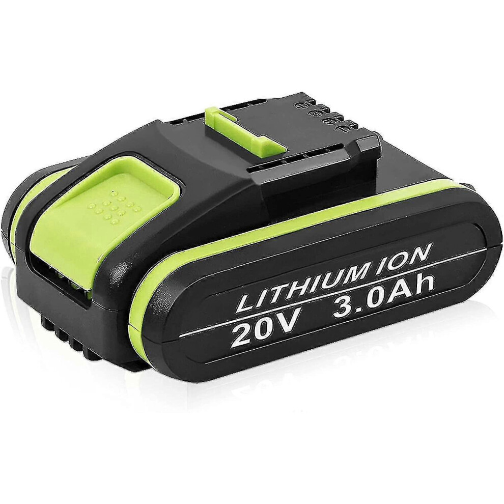 (As show, One size) Replacement Worx 3.0ah 20v Li-ion Battery Wa3551.1 Wa3553 Wa3551 Wa3556 Wa3572 Wa3641 Wa3553.1