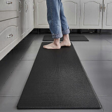 (45x75cm, Grey 01) Non Skid Waterproof Kitchen Mats Anti-fatigue Thick Cushioned Floor Rug