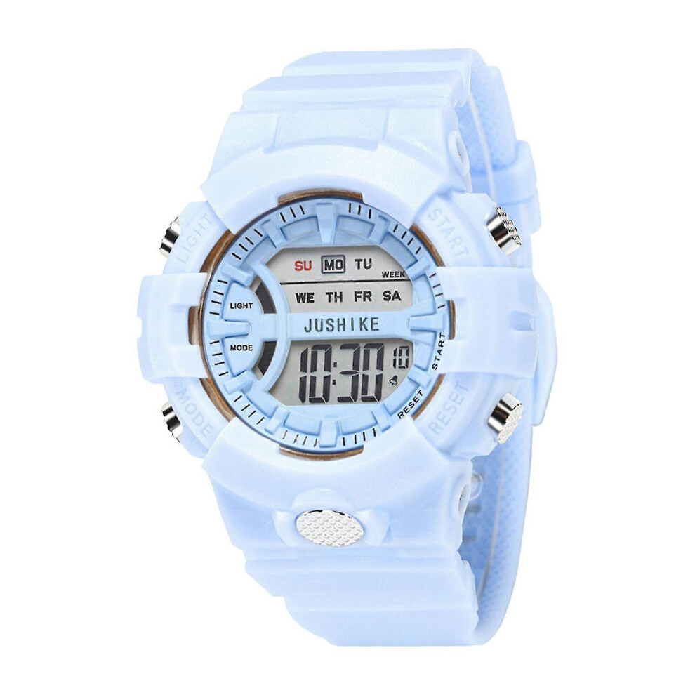 (White, One size) Multifunctional Digital Watch with LED Display for Sport and Daily Use-image-OPC-PHJFH7T-NEW