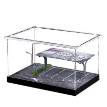 (As show, One size) 1/64 Scale Simulation Parking Lot Scene with LED Lights Countertop Decor