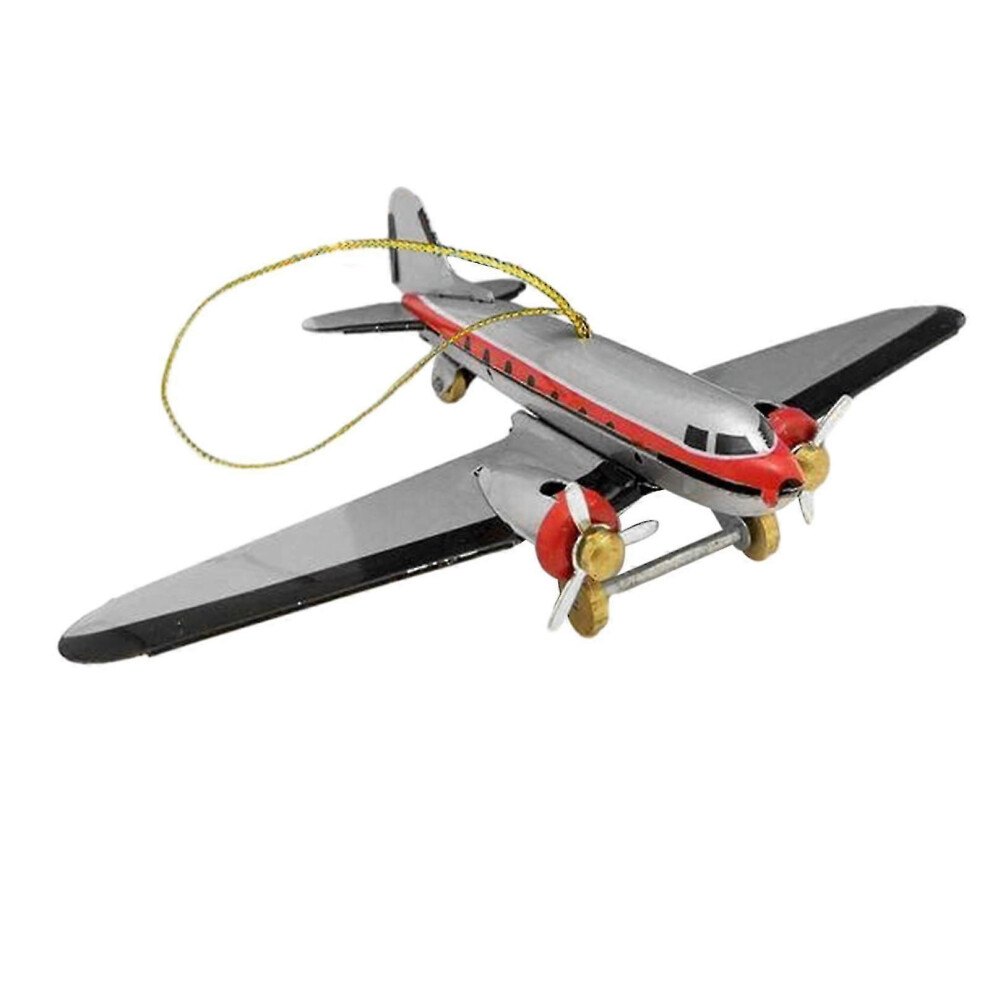 (As show, One size) Vintage Tinplate Airliner Toy Scene Layout for Holiday Celebration Festivals-image-OPC-PHJFK29-NEW