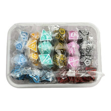 (As show, One size) 56 Pieces Polyhedral Dices Set with Storage Case Role Playing D4-d20 Dices