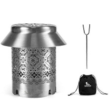 (As show, One size) Outdoor Heater Warmer Portable Camping Gas Stove Heater Stainless Steel Tent Heating Cover with Storage Bag for Ourdoor Camping Hiking Backpacking