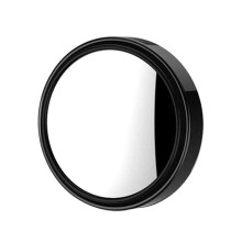 (Silver, One size) 1PC Car Mini Round Mirror Blind Spot Auxiliary Rearview Mirrors 360 Rotation Wide Angle Convex Mirror