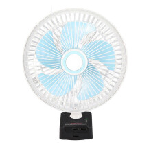 (As show, One size) Desk Fan 3 Gear Adjustable Cordless 18V Lithium Battery Powered Fan for Camping Construction Site Industry