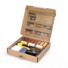 (As show, One size) Home Household Laminate Repairing Kit Floor Repairs Kit DIY Multifunctional Wood Board Repairs Tool Kit Wooden Floor Scratches Mending Utility Tool Ki