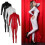 (White, One size) Crotch Jumpsuits Zipper Long Sleeves Catsuit Bodysuit 4