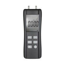 (As show, One size) Professional Dual-port Digital Manometer Handheld Differential Pressure Gauge HVAC Gas Pressure Meter Large LCD with Backlight