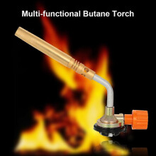 (As show, One size) Outdoor Versatile Butane Burner Solder Blower Welding BBQ Torch Culinary Lighter Gas Flame Blower for Kitchen Camping