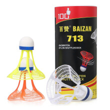 (As show, One size) 3pcs Nylon Shuttlecocks Durable Plastic Badminton Shuttlecocks Indoor Outdoor Sports Badminton Balls Windproof Shuttlecock