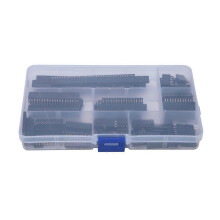 (As show, One size) 120 Pcs Single Row Pin Header Female Pin Socket Connector Strip 4/6/8/10-40Pin Kit