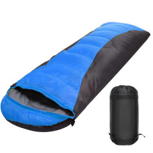 (Blue - Grey, One size) Lixada Sleeping Bag for Adults Boys and Girls 4-Season Camping Warm Sleeping Bag Waterproof with Storage Bag for All Season Camping Hiking Travel Outd