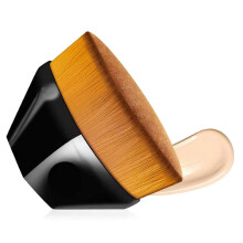 (As show, One size) Foundation Makeup Brush Multifunctional Ergonomic Petal Handle Portable Cosmetic Brush Tool for Foundation/BB Cream/Highlighter/Loose Powders/Cushion