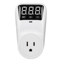 (As show, One size) Voltage Protector Outlet 1800W 15A Digital Display 5999s Delay Surge Protector Outlet for Home Appliance US 120V