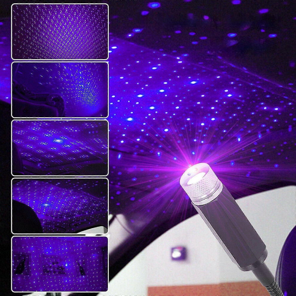 (As Show, One Size) Car Atmosphere Light Starry Sky Car Roof Star Light Projector 6902676368245