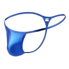 (Silver M, One size) Mens Thong G-String Bikinis